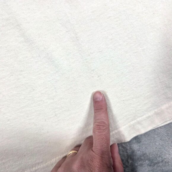 Vintage 90s Pennsylvania Shirt XL Beige San Segal Anvil Single Stitch Wolf Bear - Picture 5 of 12